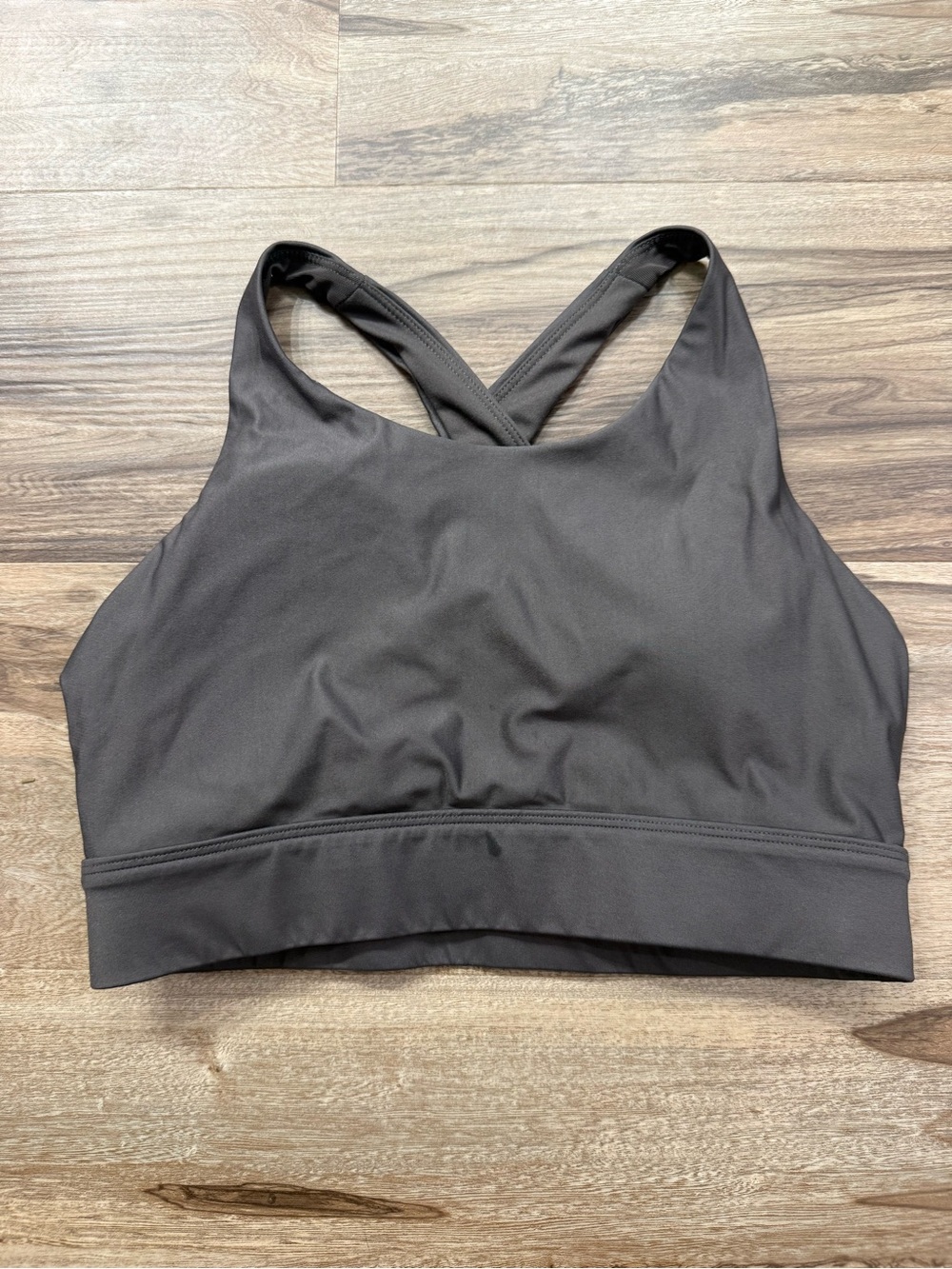 Everyday High-Impact Brown Crossback Sports Bra
